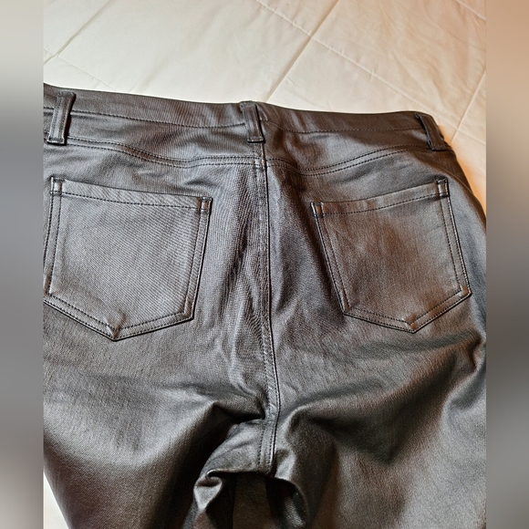 Black pleather jeggings sz 16 - Picture 5 of 6